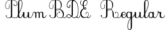 PlumBDE Regular font - PlumBDE.ttf