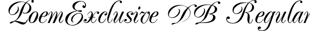 PoemExclusive DB Regular font - PoemExclusive-RegularDB.ttf