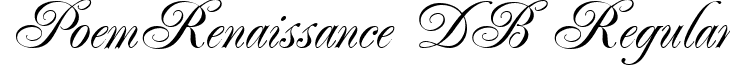 PoemRenaissance DB Regular font - PoemRenaissance-RegularDB.ttf