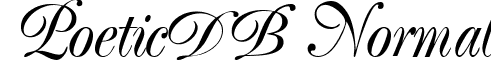 PoeticDB Normal font - PoeticDBNormal.ttf