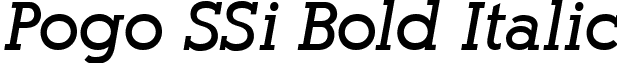 Pogo SSi Bold Italic font - PogoSSiBoldItalic.ttf