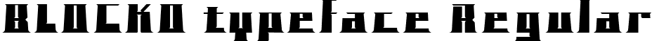 BLOCKO typeface Regular font - BLOCKO_typeface.ttf