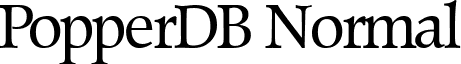 PopperDB Normal font - PopperDBNormal.ttf