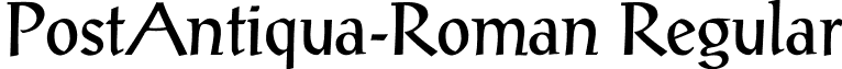 PostAntiqua-Roman Regular font - postan.ttf