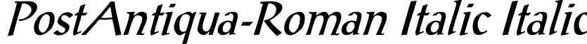 PostAntiqua-Roman Italic Italic font - postant3.ttf