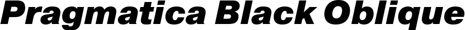 Pragmatica Black Oblique font - prg96.otf