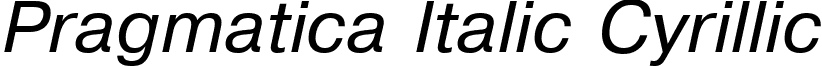 Pragmatica Italic Cyrillic font - PRG2.ttf