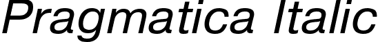 Pragmatica Italic font - GRAGM54.TTF