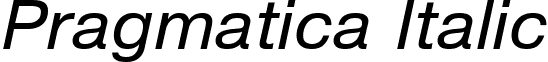 Pragmatica Italic font - PRAGM10.ttf