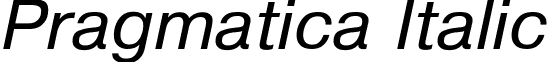 Pragmatica Italic font - Pragmatica Italic.ttf