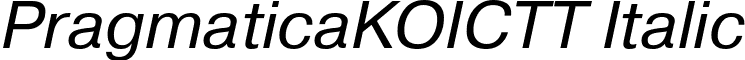 PragmaticaKOICTT Italic font - PRG56__K.ttf