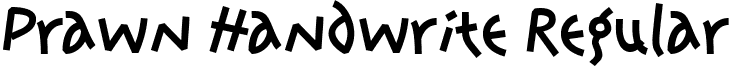 Prawn Handwrite Regular font - PrawnHandwrite.ttf