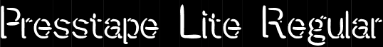 Presstape Lite Regular font - PRESLITE.ttf