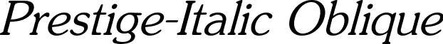 Prestige-Italic Oblique font - PRESTI.ttf