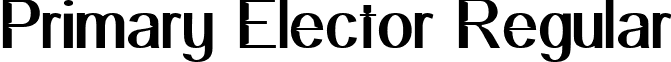 Primary Elector Regular font - PrimaryElector.ttf