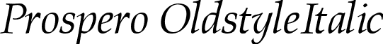 Prospero OldstyleItalic font - ProsperoOldstyleItalic.ttf