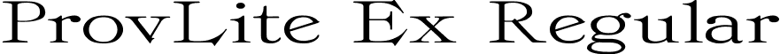 ProvLite Ex Regular font - provlit3.ttf