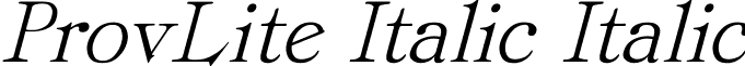 ProvLite Italic Italic font - provlit1.ttf