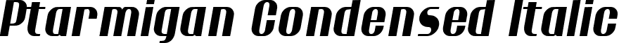 Ptarmigan Condensed Italic font - PTARMCI.ttf