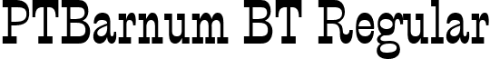 PTBarnum BT Regular font - pt barnum bt.ttf