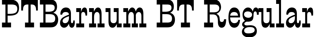 PTBarnum BT Regular font - P.T.BarnumBT.ttf