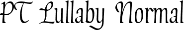 PT Lullaby Normal font - PTLullaby.ttf