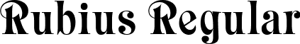 Rubius Regular font - Rubius.ttf