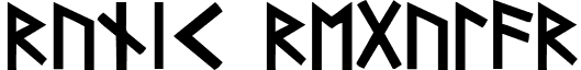 Runic Regular font - runic.ttf