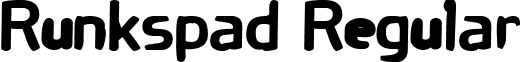 Runkspad Regular font - RUNKSPAD.ttf