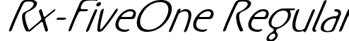 Rx-FiveOne Regular font - Rx-FiveOne.ttf