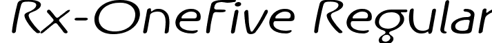 Rx-OneFive Regular font - RxOF.ttf