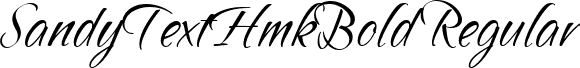 SandyTextHmkBold Regular font - SANDTHB.ttf