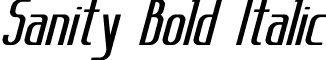 Sanity Bold Italic font - Sanits.ttf