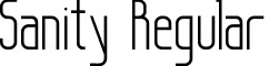 Sanity Regular font - Sanitr.ttf