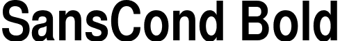 SansCond Bold font - SansCondBold.ttf