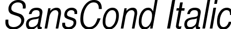 SansCond Italic font - SansCondItalic.ttf