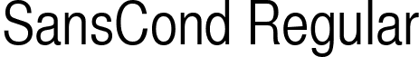 SansCond Regular font - SansCondRegular.ttf