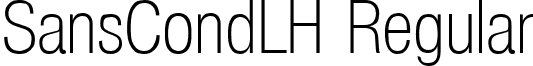 SansCondLH Regular font - SansCondLHRegular.ttf