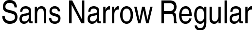Sans Narrow Regular font - SansNarrow.ttf