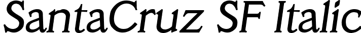 SantaCruz SF Italic font - Santaci.ttf