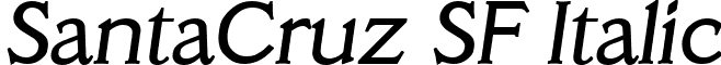 SantaCruz SF Italic font - santacruzsfitalic.ttf