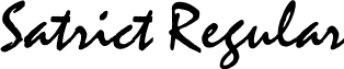 Satrict Regular font - satrict.ttf