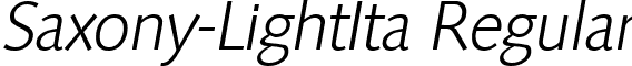 Saxony-LightIta Regular font - Saxony-LightIta.ttf