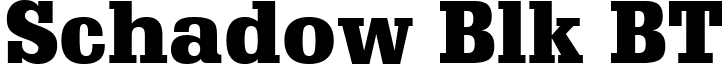 Schadow Blk BT font - SCHADWK.ttf