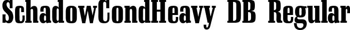 SchadowCondHeavy DB Regular font - SchadowCondHeavy-RegularDB.ttf