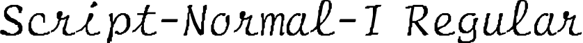 Script-Normal-I Regular font - SCRIPTI.ttf