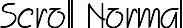 Scroll Normal font - ScrollNormal.ttf