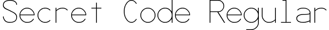 Secret Code Regular font - SECRCODE.ttf