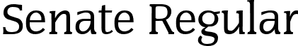 Senate Regular font - SenateRegular.ttf