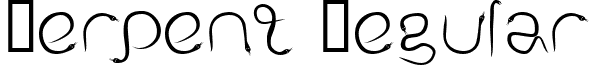 Serpent Regular font - SERPENT.ttf